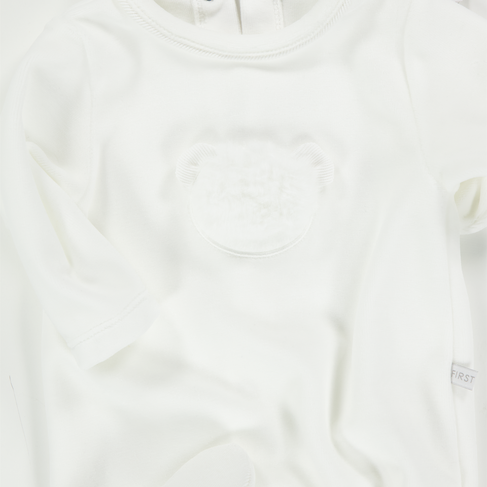 First Baby Unisex Playsuit  Offwhite