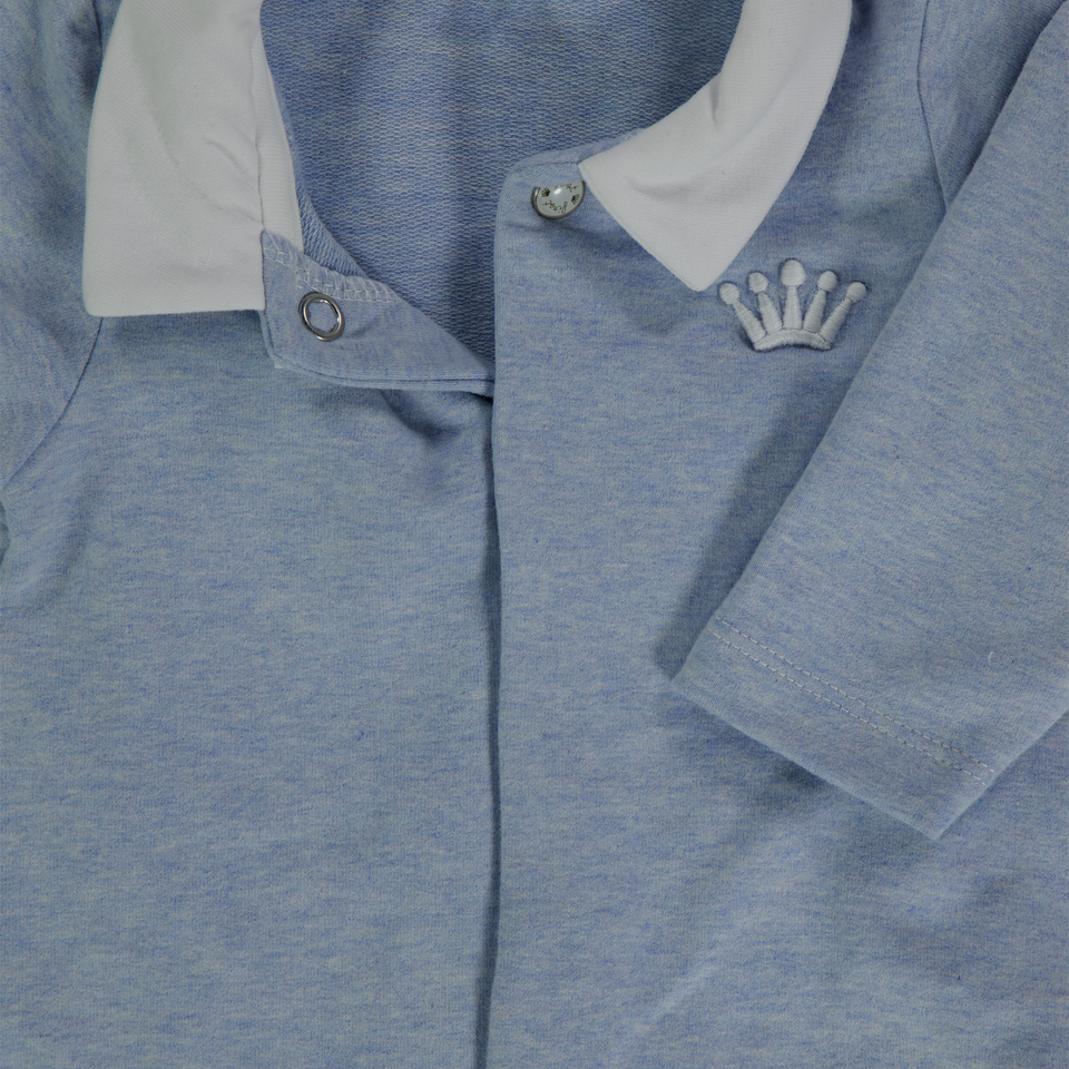 First Baby Boys Playsuit  Light Blue