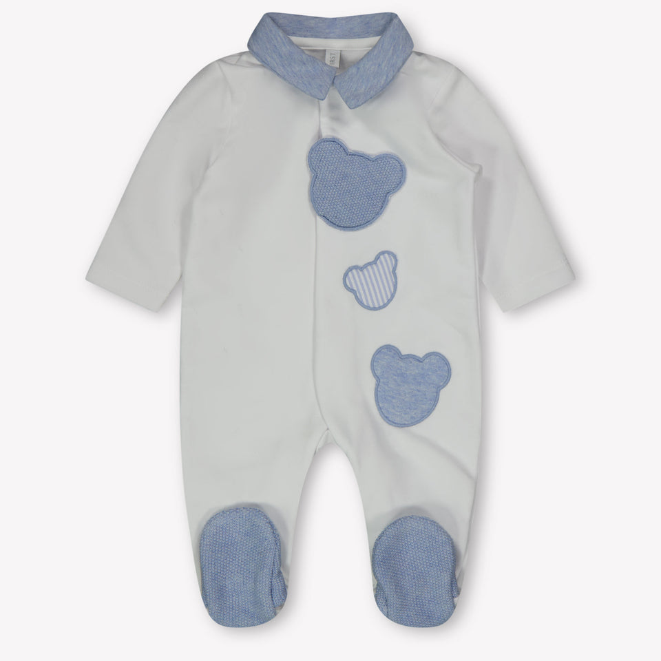 First Baby Boys Playsuit  White