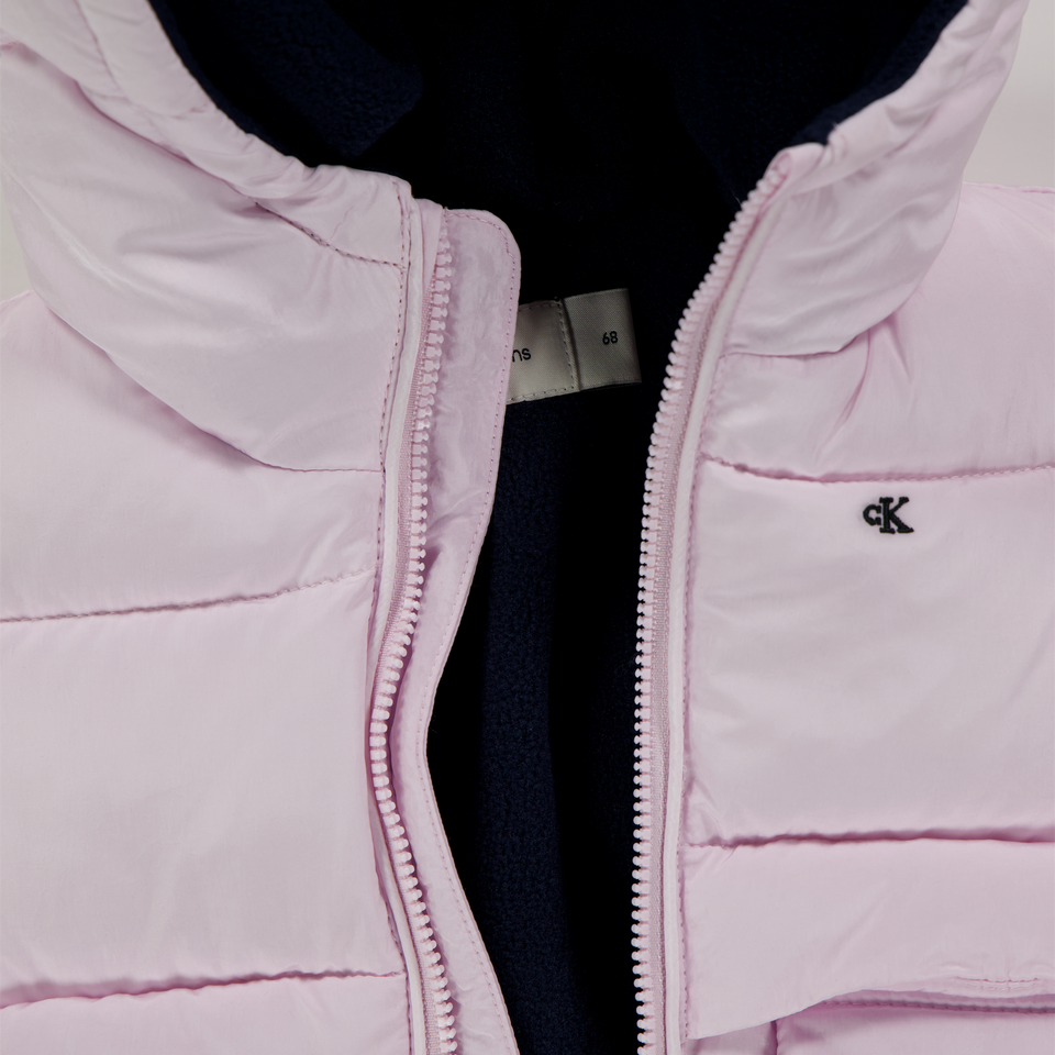 Calvin Klein Baby Unisex Winterjas In Licht Roze