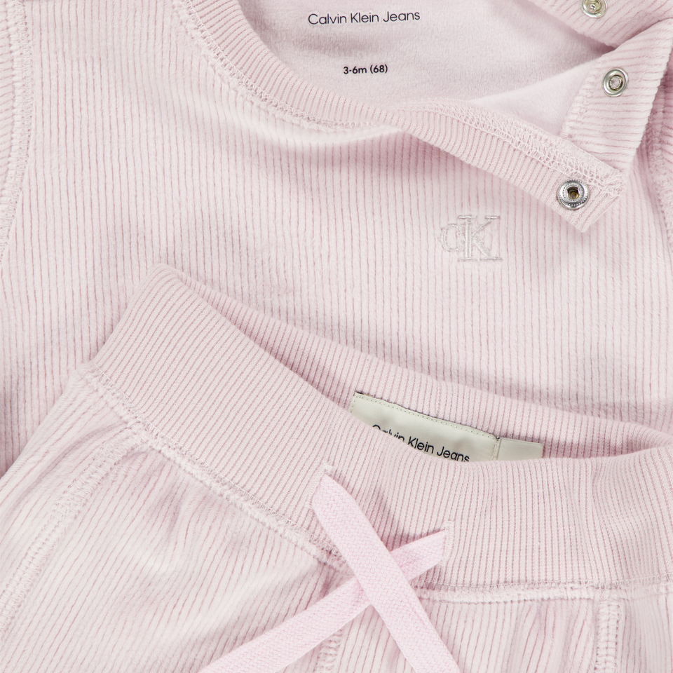 Calvin Klein Baby Unisex Tracksuit  Light Pink