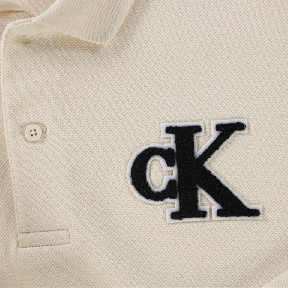 Calvin Klein Kids Boys Polo  Ecru