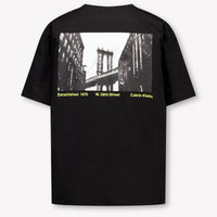 Calvin Klein Kinder Jongens T-Shirt In Zwart