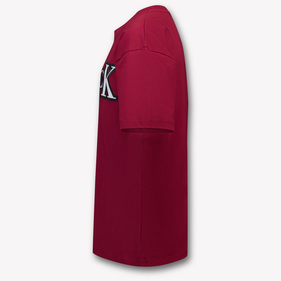 Calvin Klein Kinder Jongens T-Shirt In Bordeaux