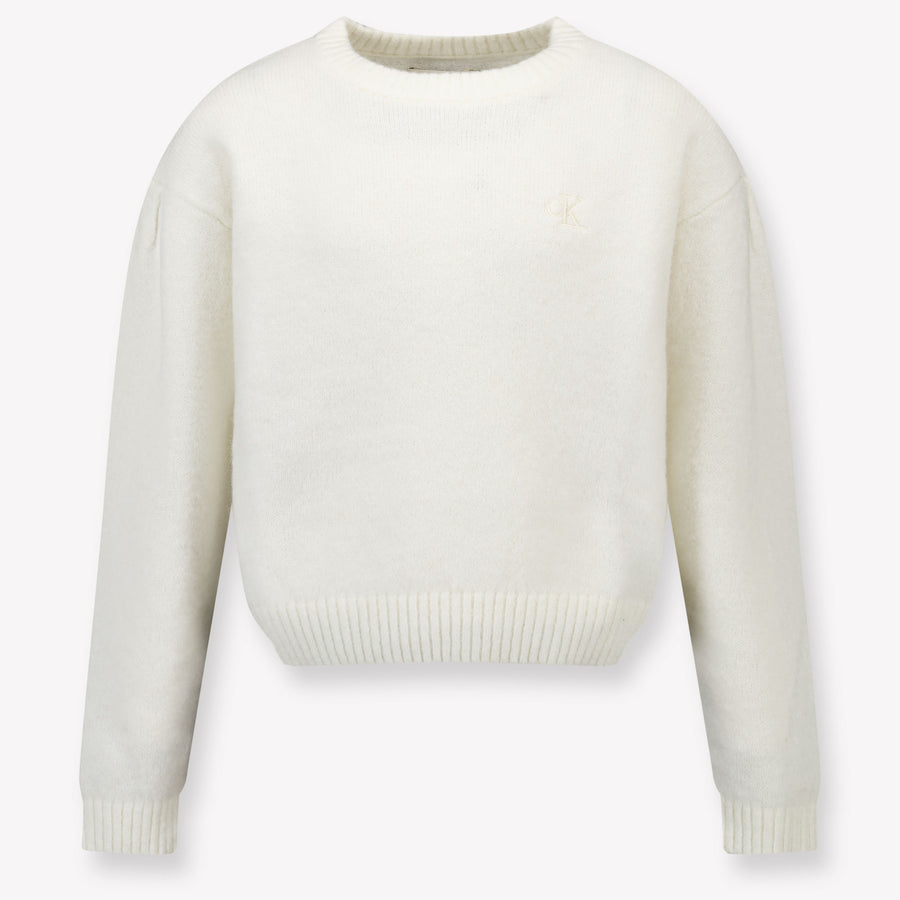 Calvin Klein Kinder Meisjes Trui In Off White