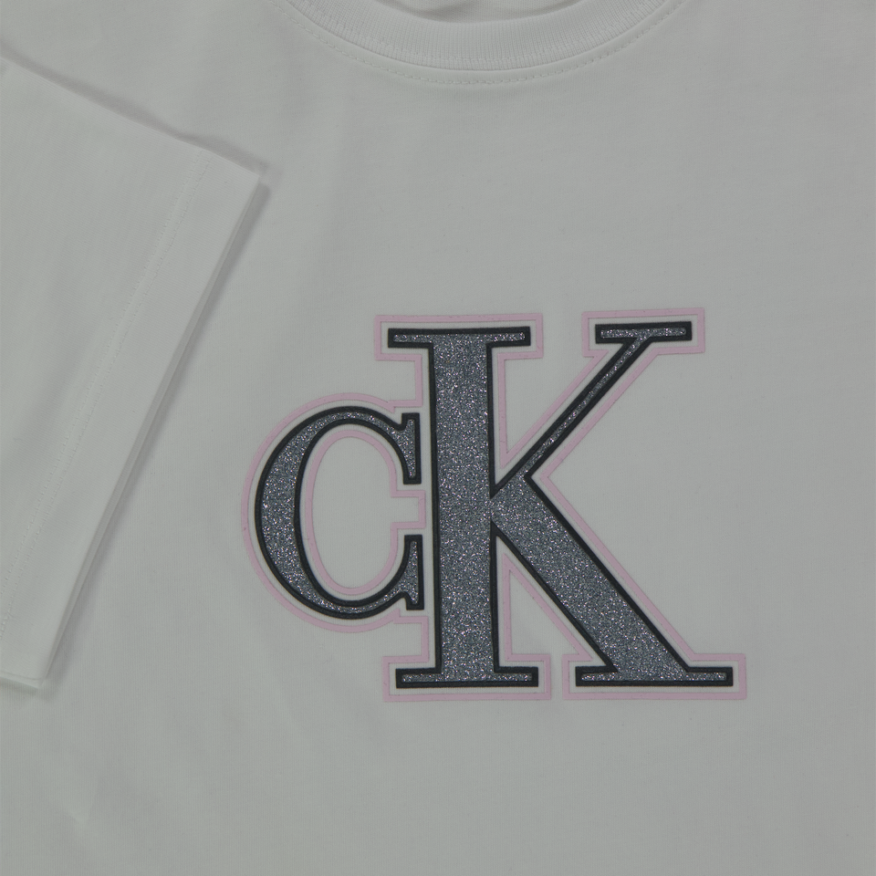 Calvin Klein Kids Girls  T-Shirt White