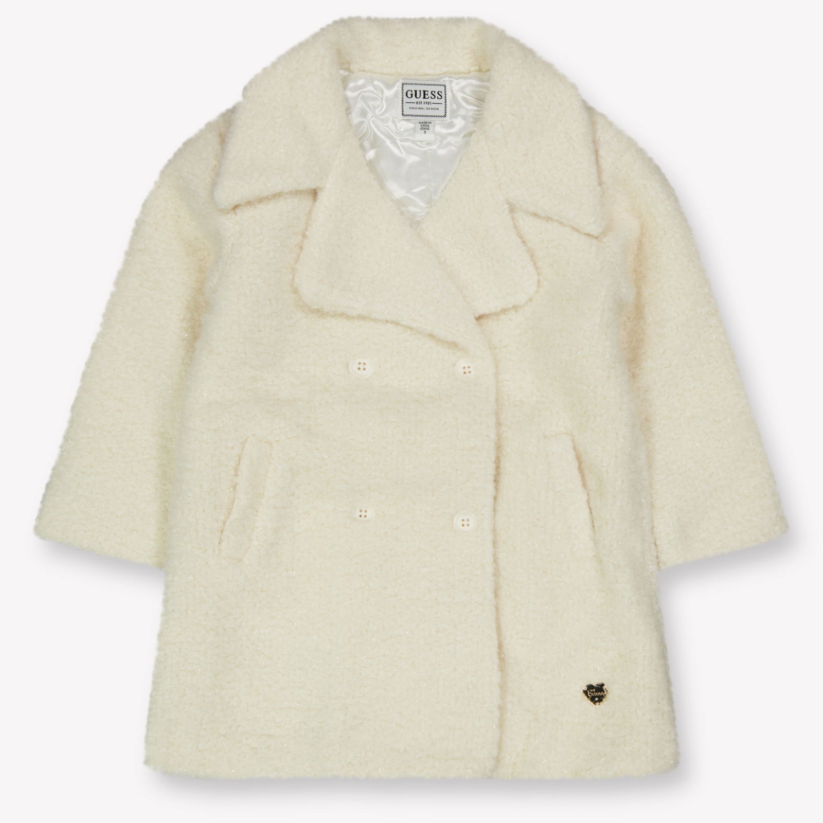 Guess Kinder Meisjes Faux Fur Jassen In Off White