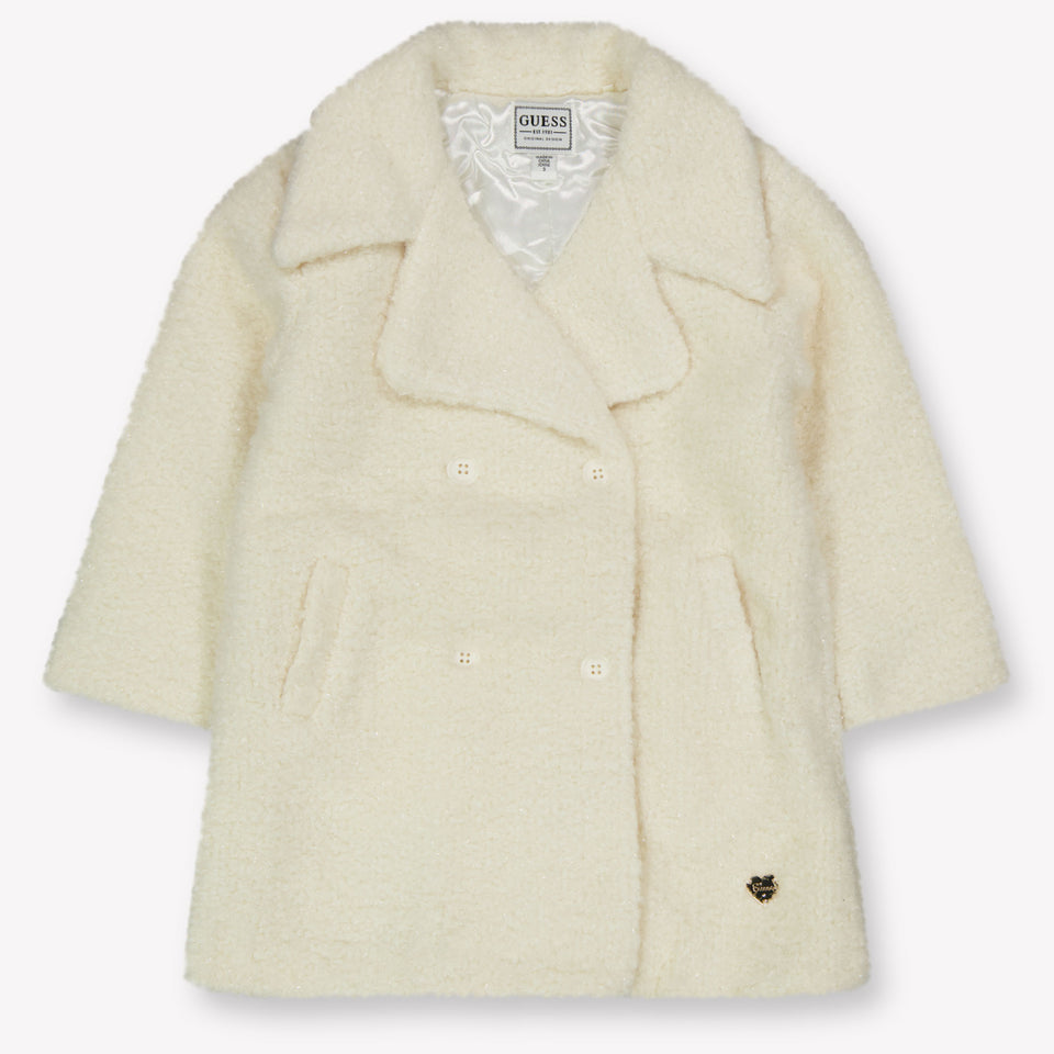Guess Kinder Meisjes Faux Fur Jassen In Off White