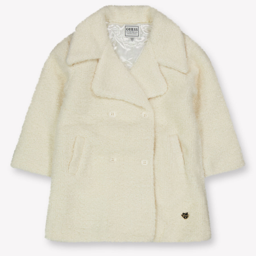 Guess Kinder Meisjes Faux Fur Jassen In Off White