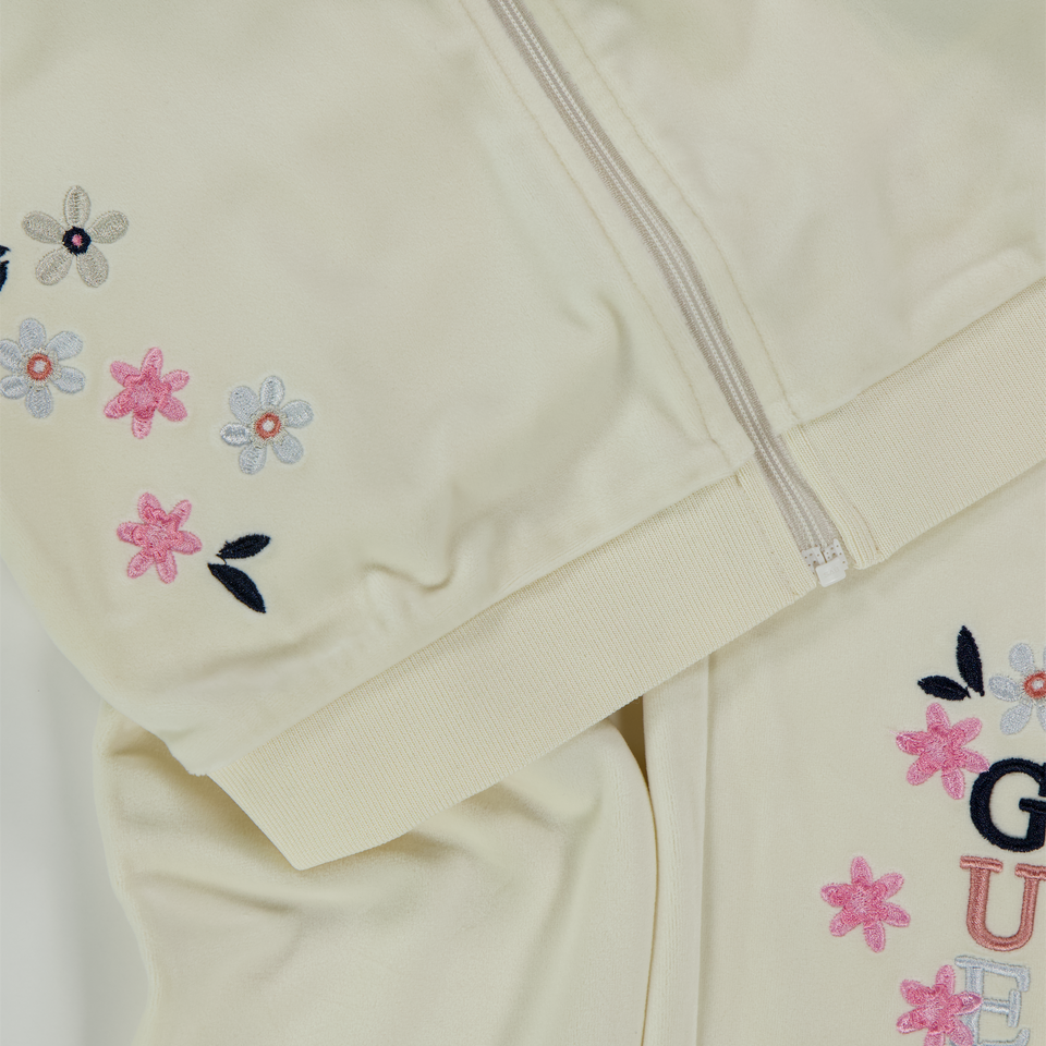 Guess Kinder Meisjes Joggingpak In Off White