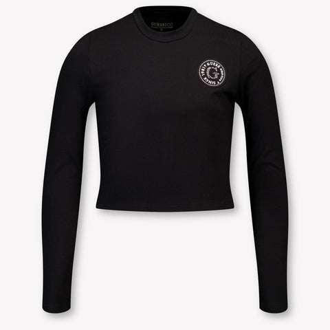 Guess Kids Girls  T-Shirt Black