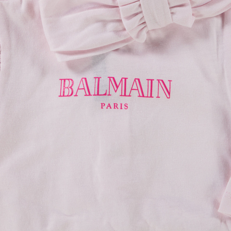 Balmain Baby Meisjes Boxpakje In Licht Roze