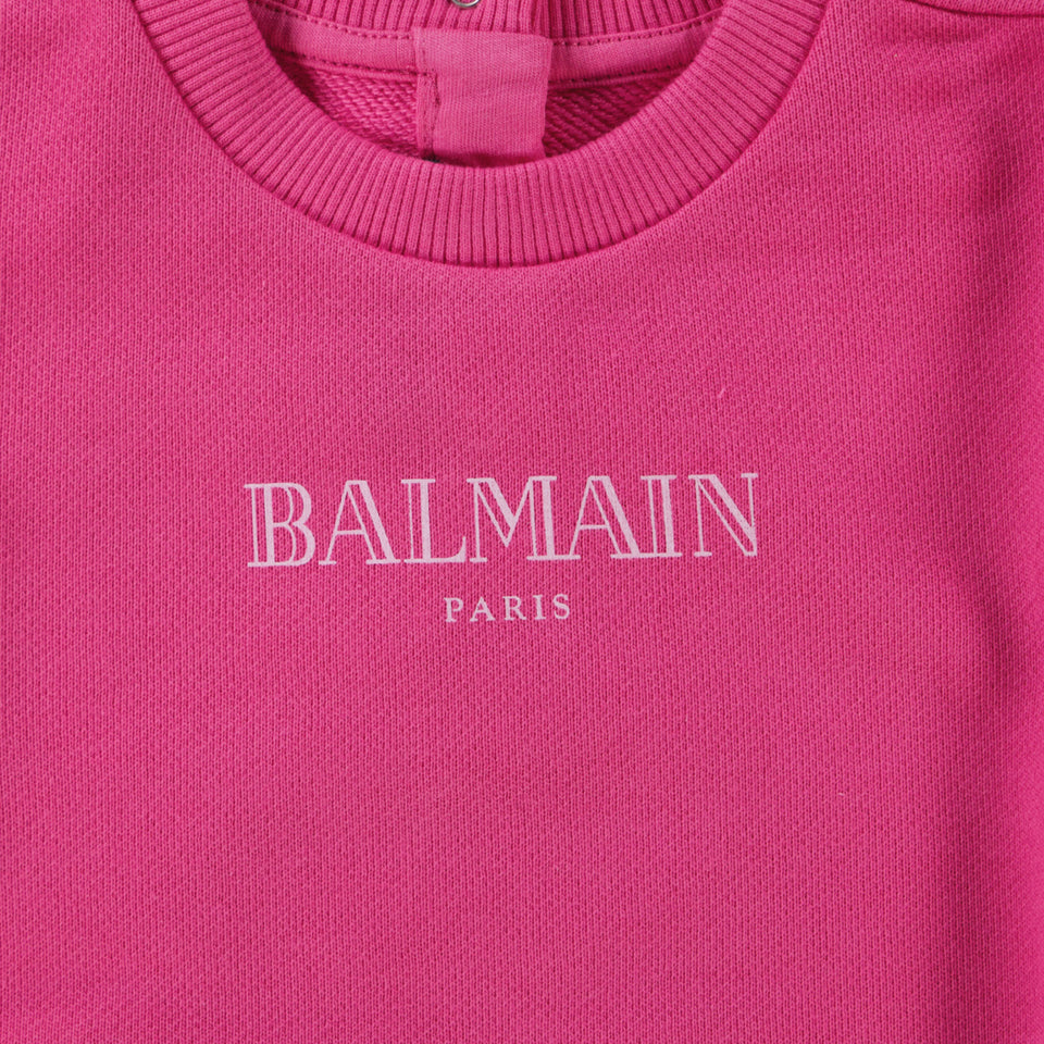 Balmain Baby Meisjes Trui In Fuchsia