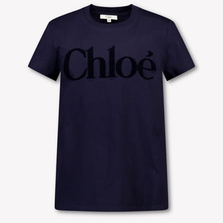 Chloe Kids Girls  T-Shirt Navy