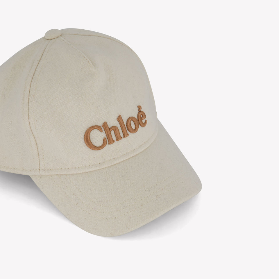 Chloe Kids Girls Cap  Offwhite