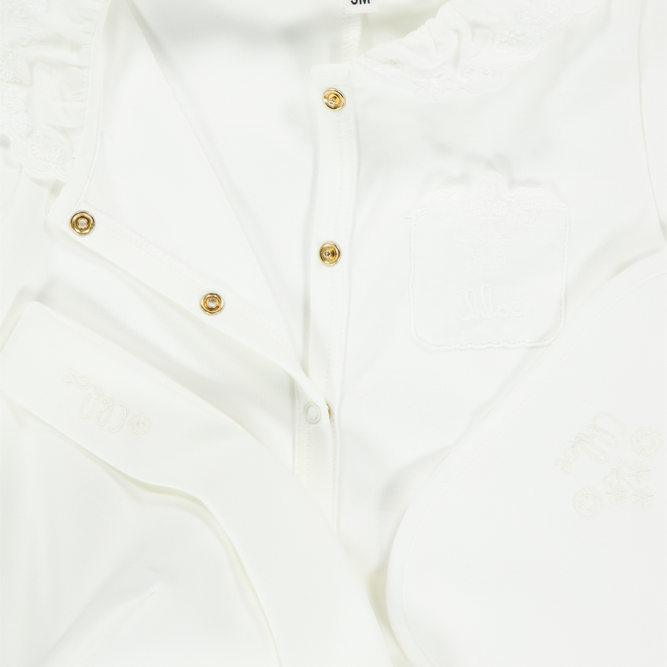 Chloe Baby Girls Playsuit  White