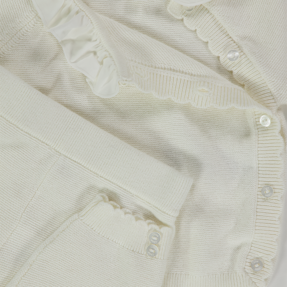 Chloe Baby Girls Playsuit  Offwhite