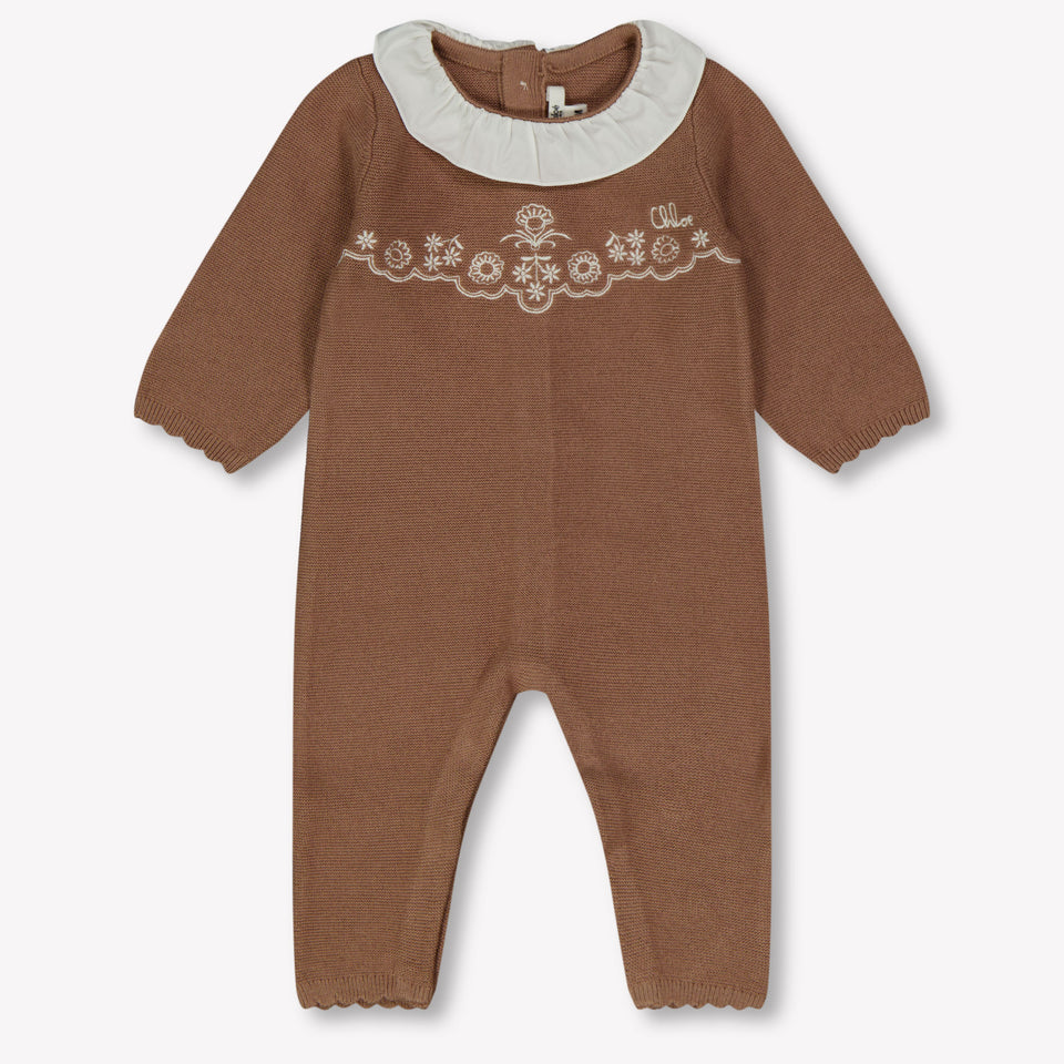 Chloe Baby Girls Playsuit  Light Brown
