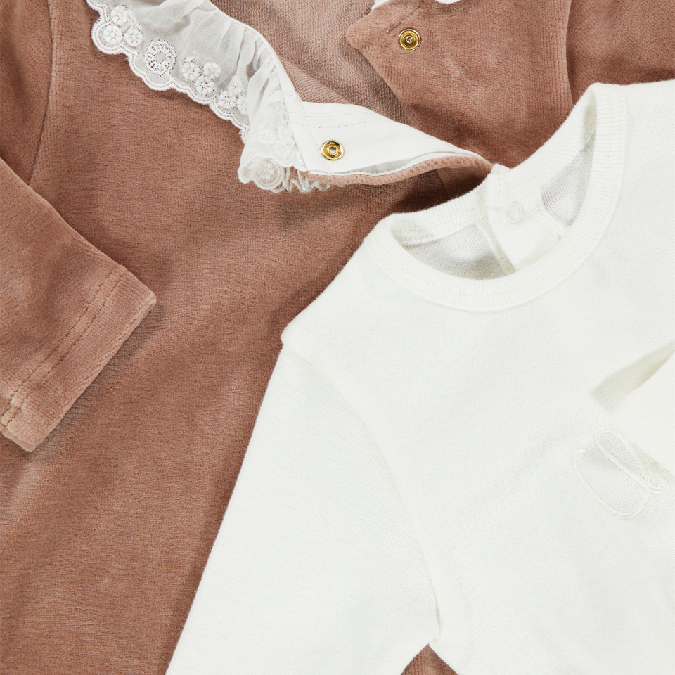 Chloe Baby Meisjes Boxpakje In Licht Bruin