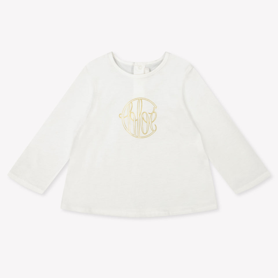 Chloe Baby Meisjes T-Shirt In Off White