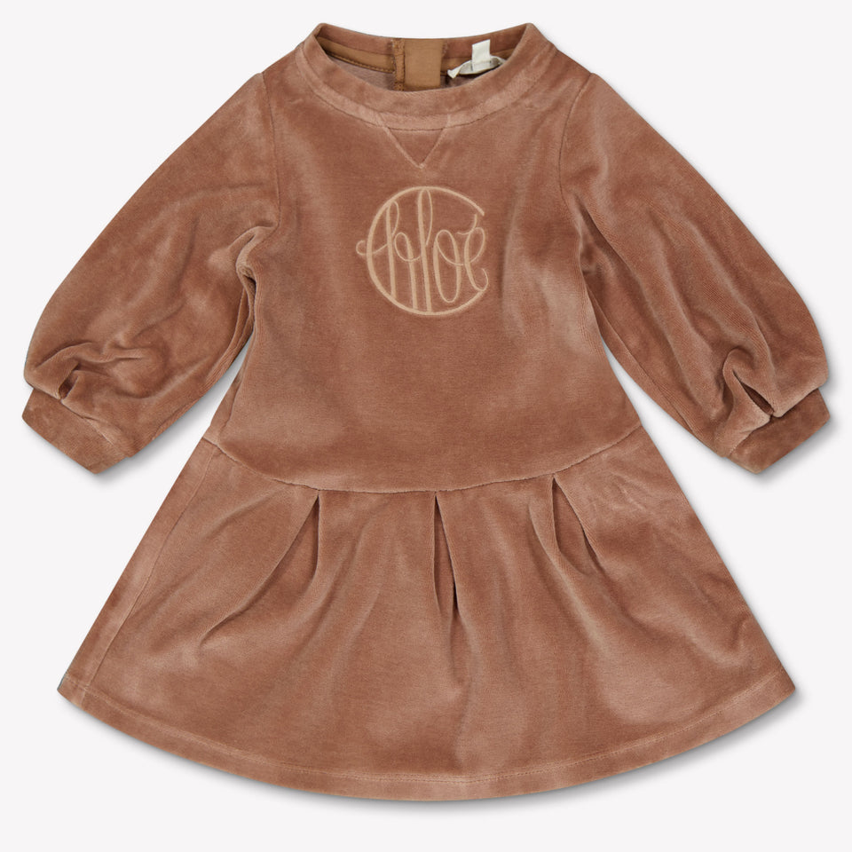 Chloe Baby Girls Dress  Light Brown