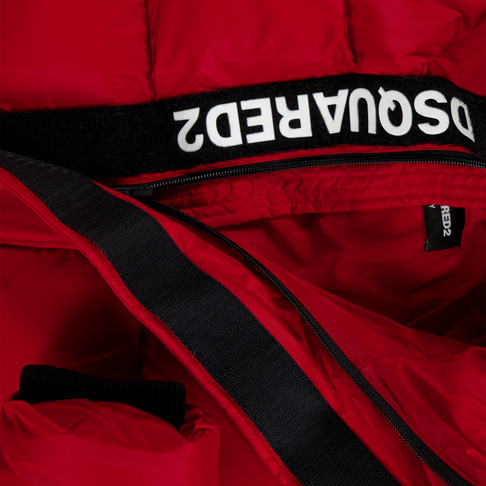 Dsquared2 Kids Unisex Winter Jacket  Red