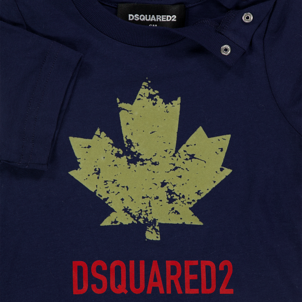Dsquared2 Baby Unisex T-Shirt In Blauw