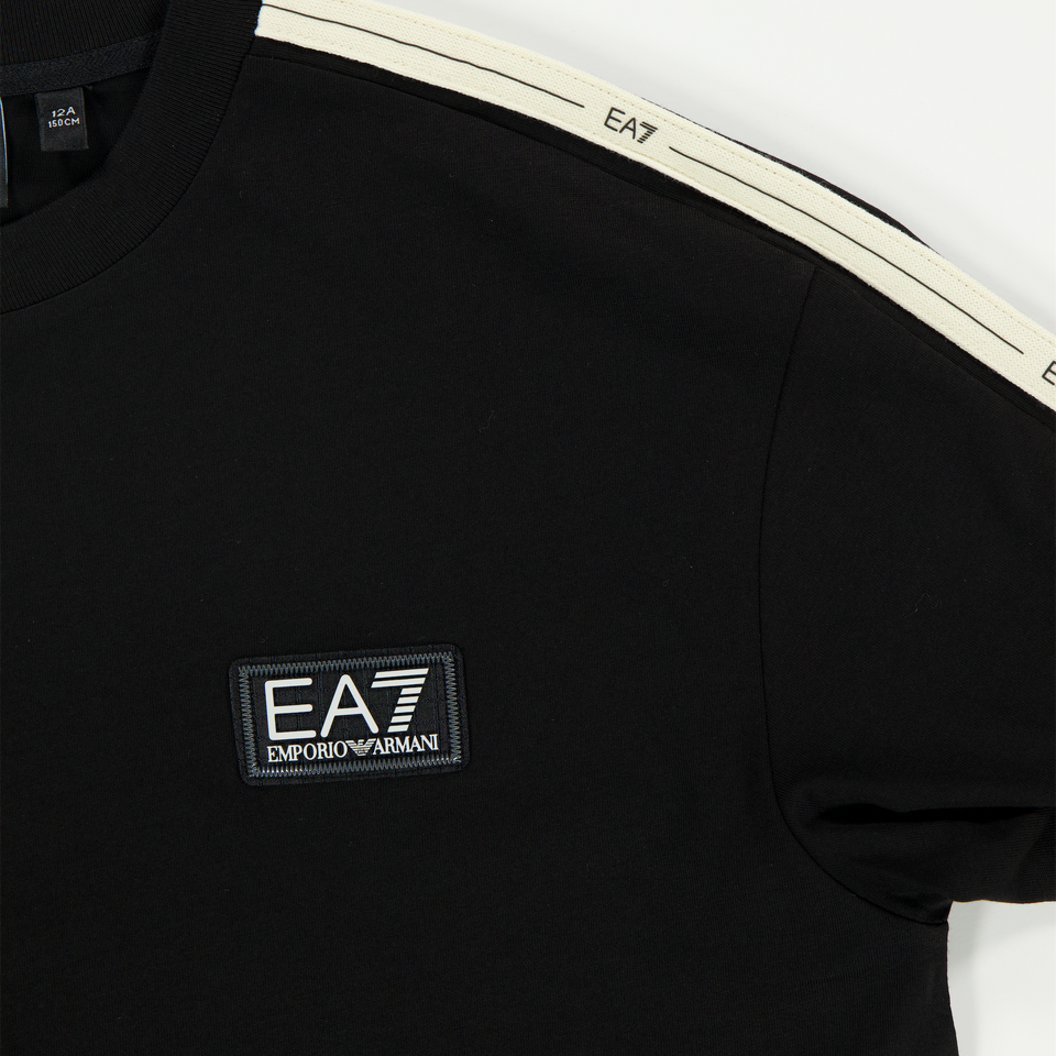 EA7 Kinder Jongens T-Shirt In Zwart