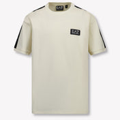 EA7 Kinder Jongens T-Shirt In Off White