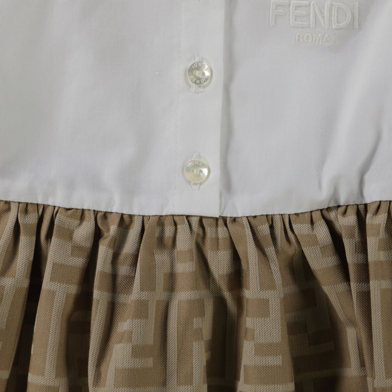 Fendi Baby Meisjes Jurk In Beige