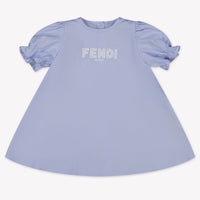 Fendi Baby Meisjes Jurk In Licht Blauw