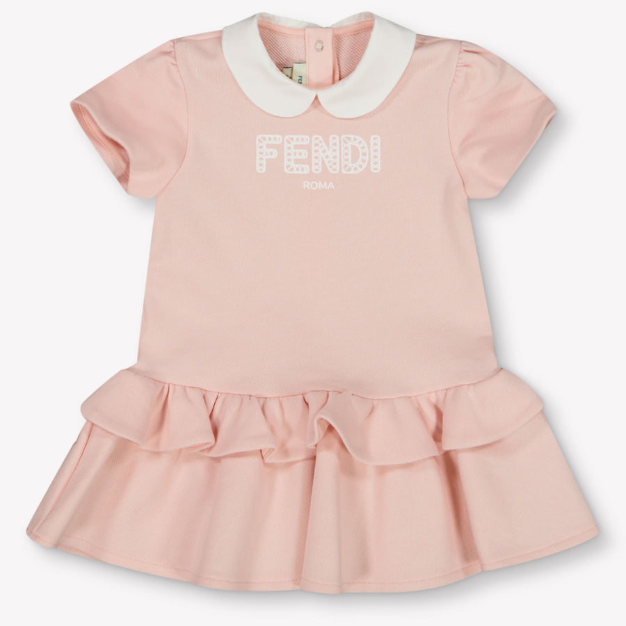 Fendi Baby Meisjes Jurk In Licht Roze