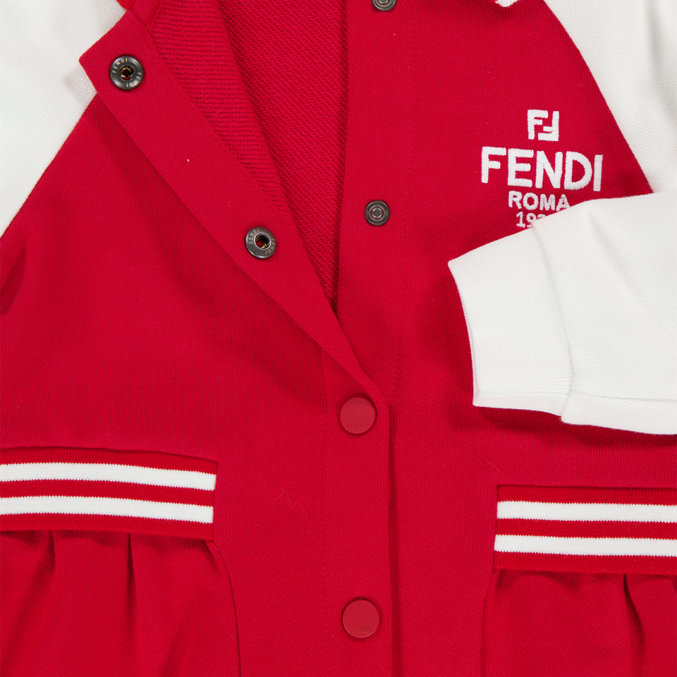 Fendi Baby Meisjes Jurk In Rood