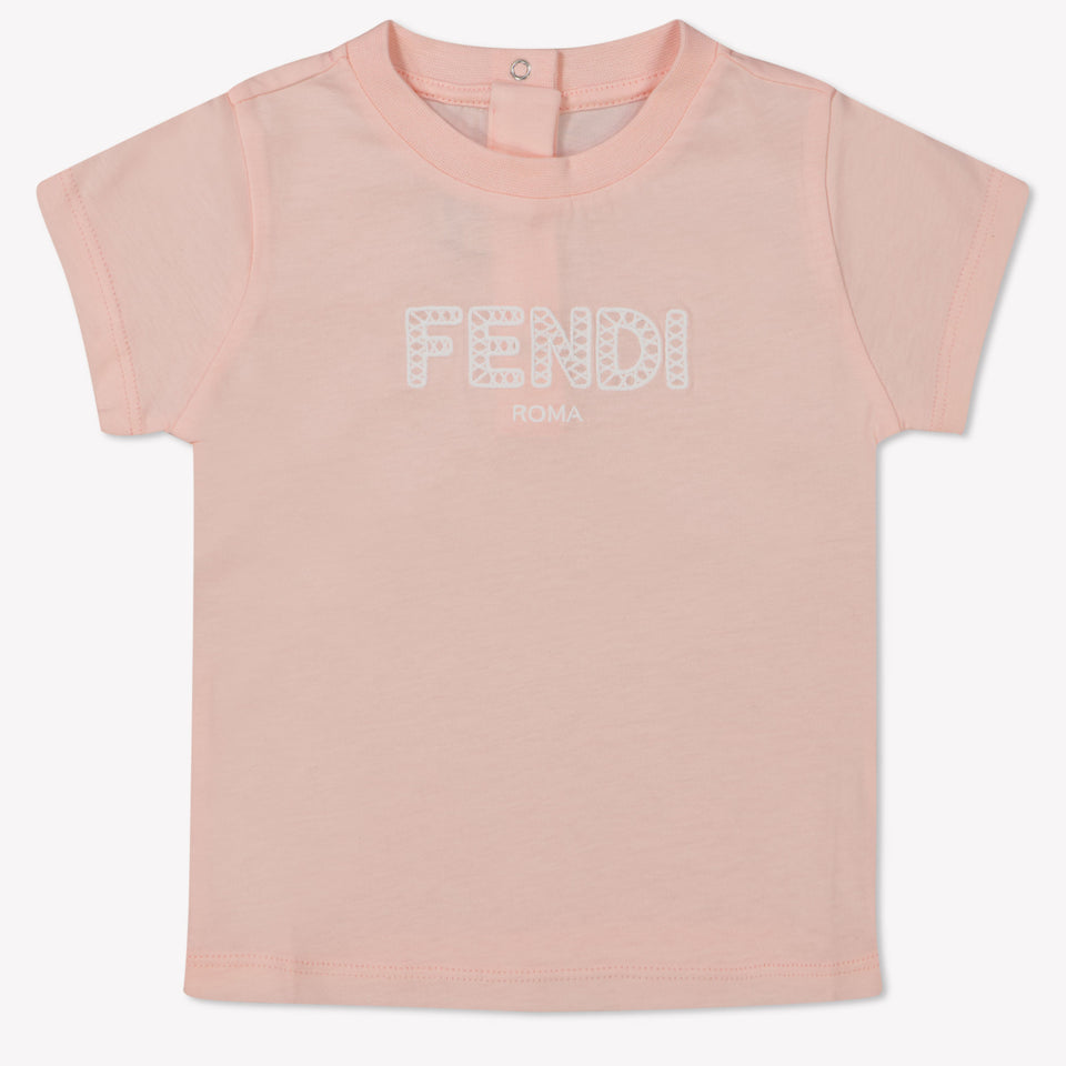 Fendi Baby Girls T-Shirt  Light Pink