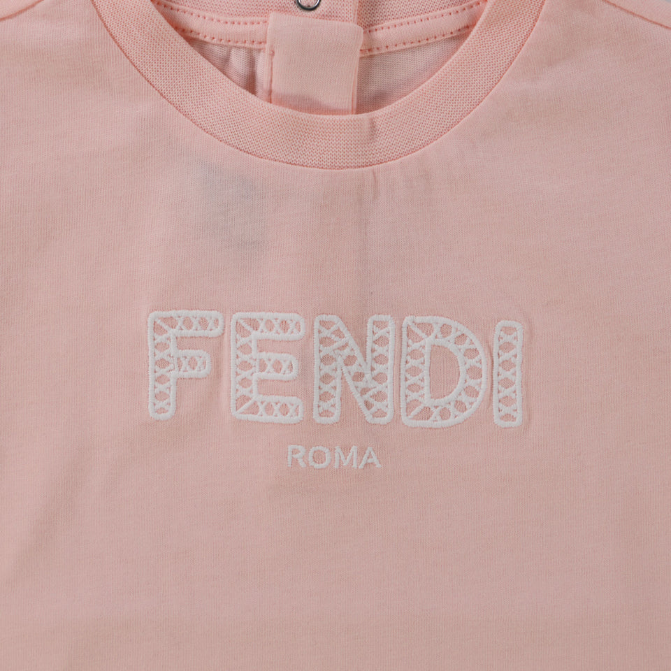 Fendi Baby Girls T-Shirt  Light Pink