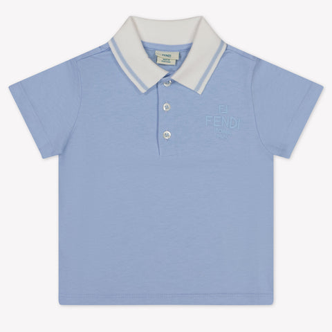 Fendi Baby Jongens Polo In Licht Blauw