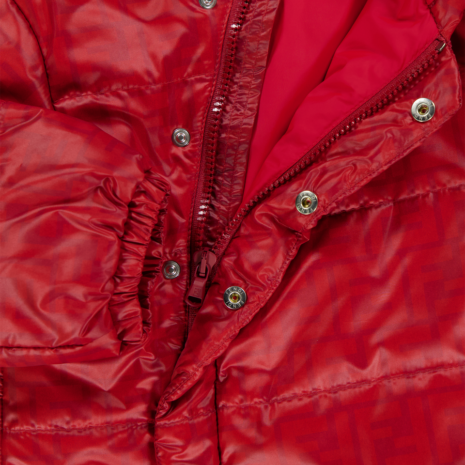 Fendi Baby Unisex Winterjas In Rood