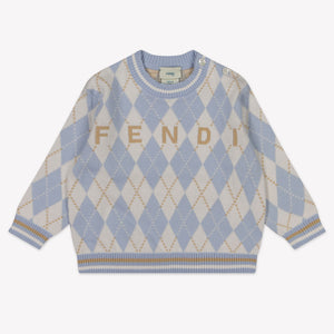 Fendi Baby Unisex Sweater  Light Blue