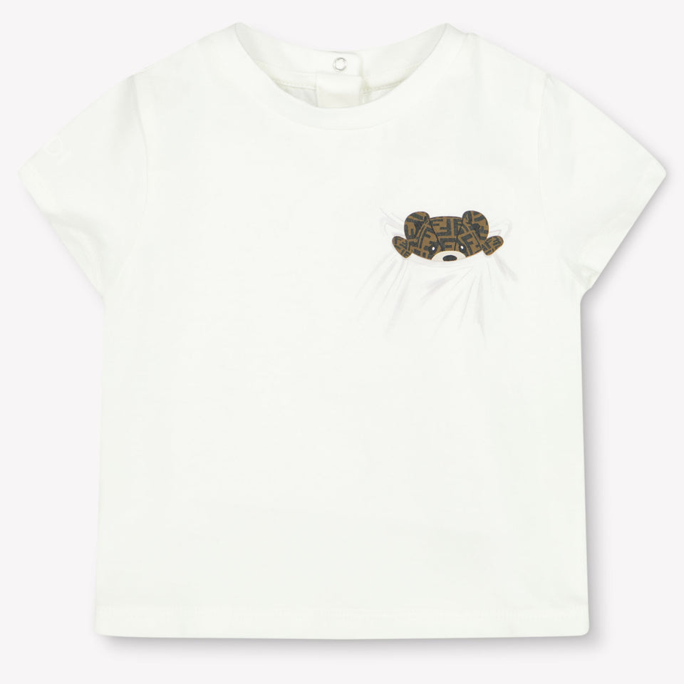 Fendi Baby Unisex T-Shirt In Wit