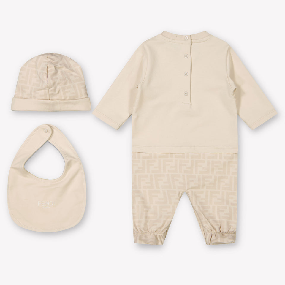 Fendi Baby Unisex Playsuit  Beige
