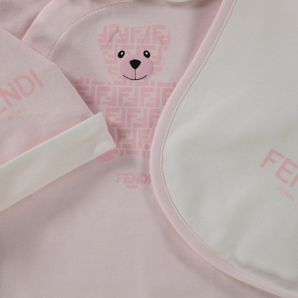 Fendi Baby Unisex Boxpakje In Licht Roze