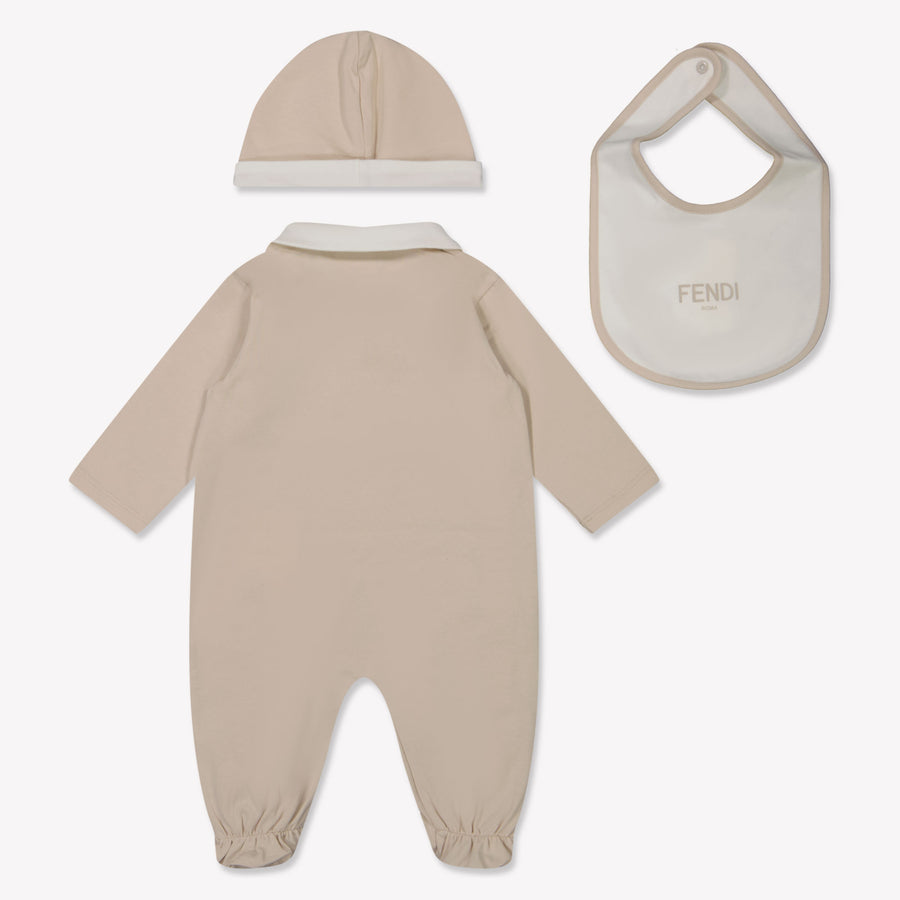 Fendi Baby Unisex Playsuit  Beige