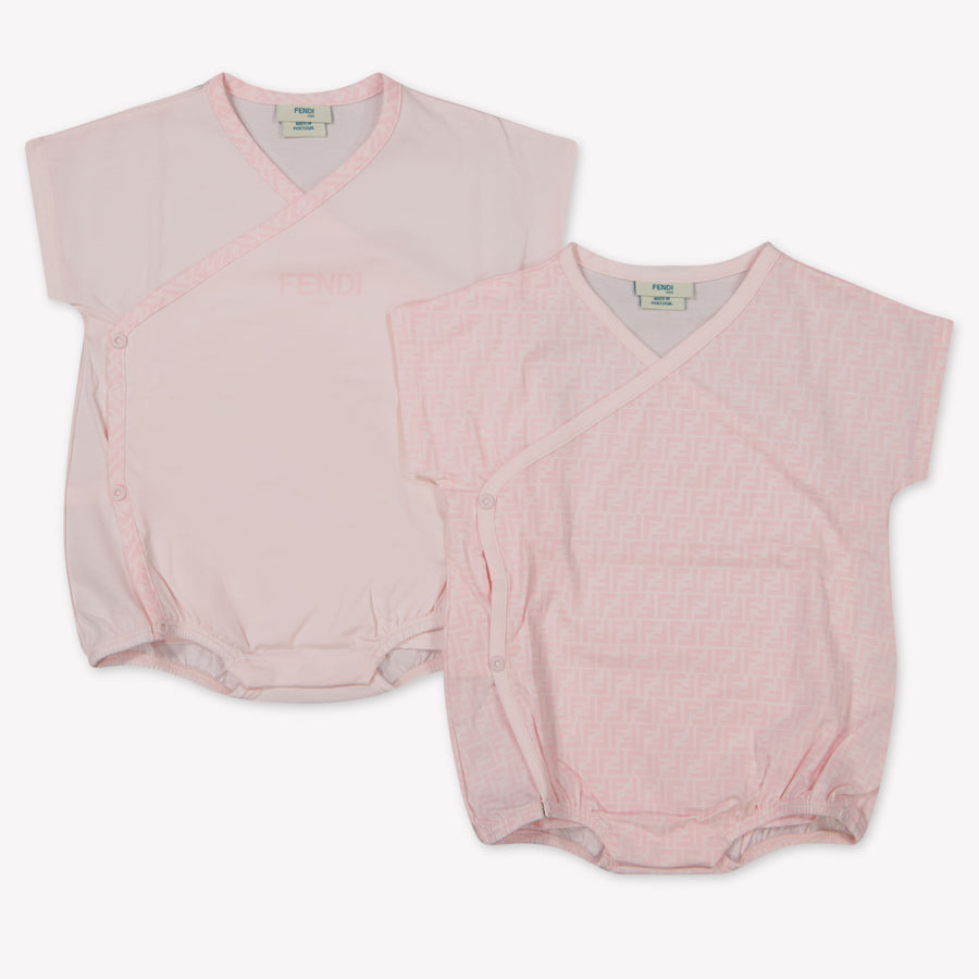 Fendi Baby Unisex Playsuit  Light Pink