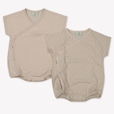 Fendi Baby Unisex Boxpakje In Beige