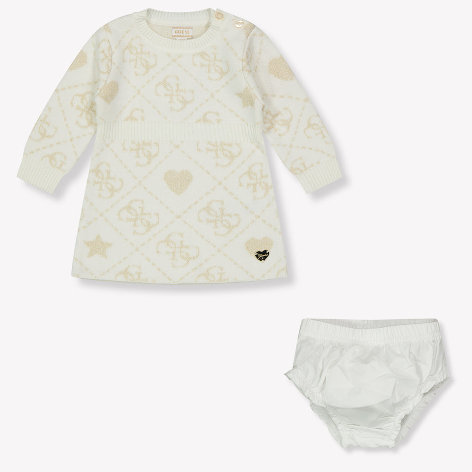 Guess Baby Meisjes Jurk In Off White