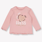 Guess Baby Meisjes T-Shirt In Oud Roze