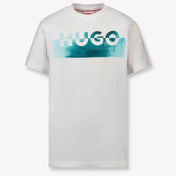 HUGO Kinder Jongens T-Shirt In Wit