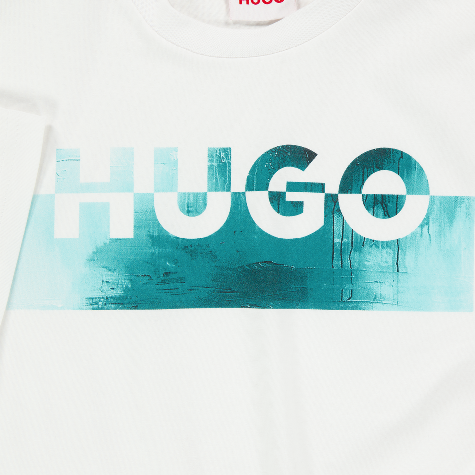 HUGO Kinder Jongens T-Shirt In Wit