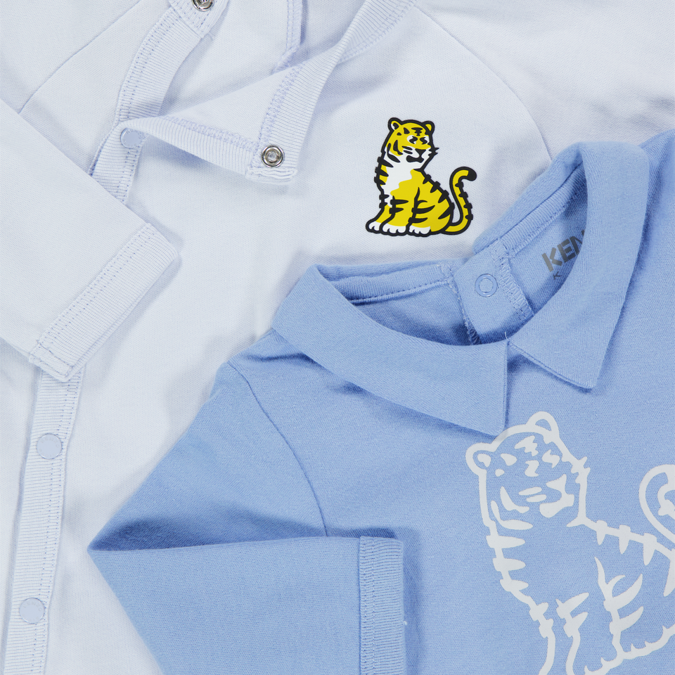 Kenzo kids Baby Unisex Boxpakje In Licht Blauw