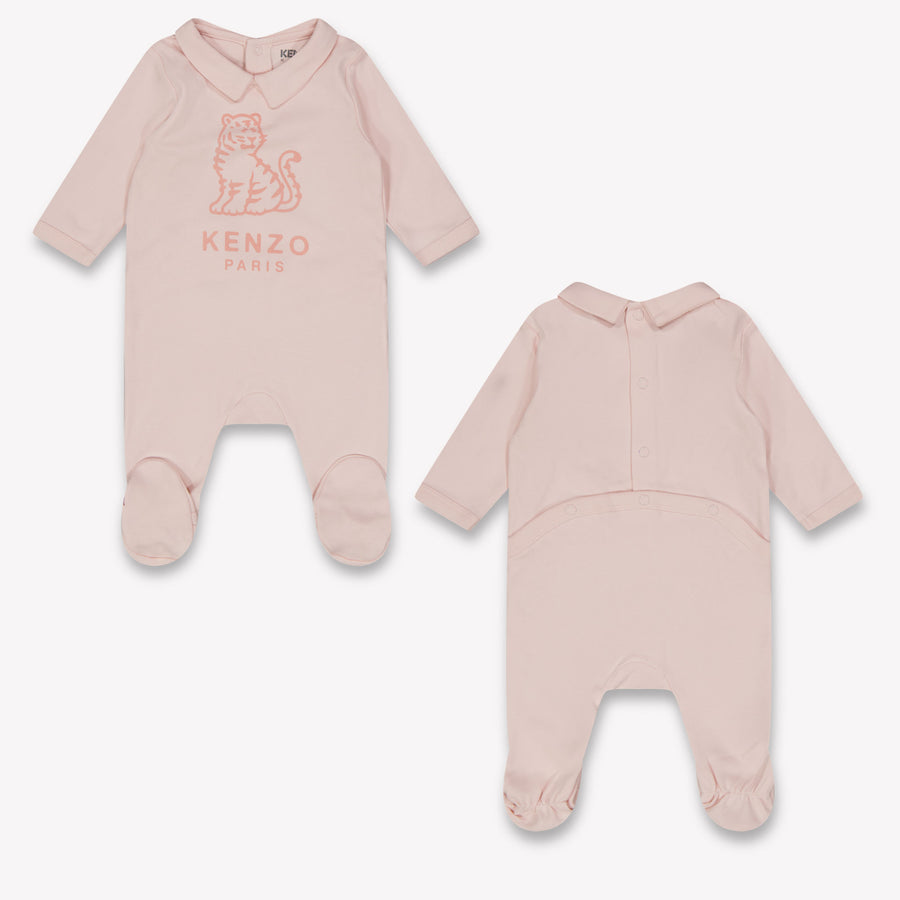 Kenzo kids Baby Unisex Playsuit In Light Pink